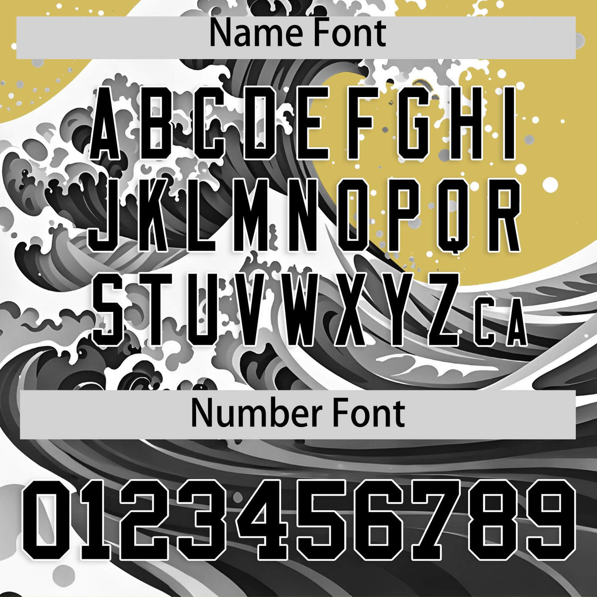 Custom Old Gold Wave Graffiti Pattern Authentic Baseball Jersey Limited