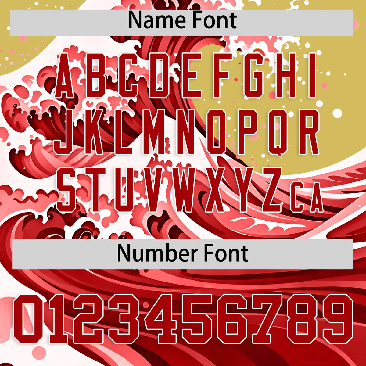 Custom Old Gold Wave Graffiti Pattern Authentic Baseball Jersey Limited