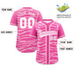 Custom Pink White Zebra Stripes Graffiti Pattern Authentic Baseball Jersey Limited