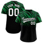Custom Kelly Green Black Tiger Stripe Gradient Animal Print Personalized Team Shirt Baseball Jersey