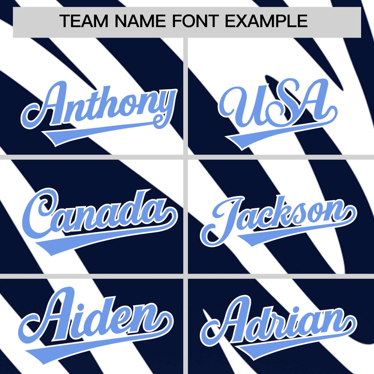 Custom Navy White Tiger Stripe Gradient Animal Print Personalized Team Shirt Baseball Jersey Limited