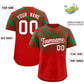 Custom Kelly Green Red Tiger Stripe Gradient Animal Print Personalized Team Shirt Baseball Jersey Limited