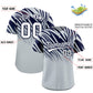 Custom Navy Silver Tiger Stripe Gradient Animal Print Personalized Team Shirt Baseball Jersey Limited