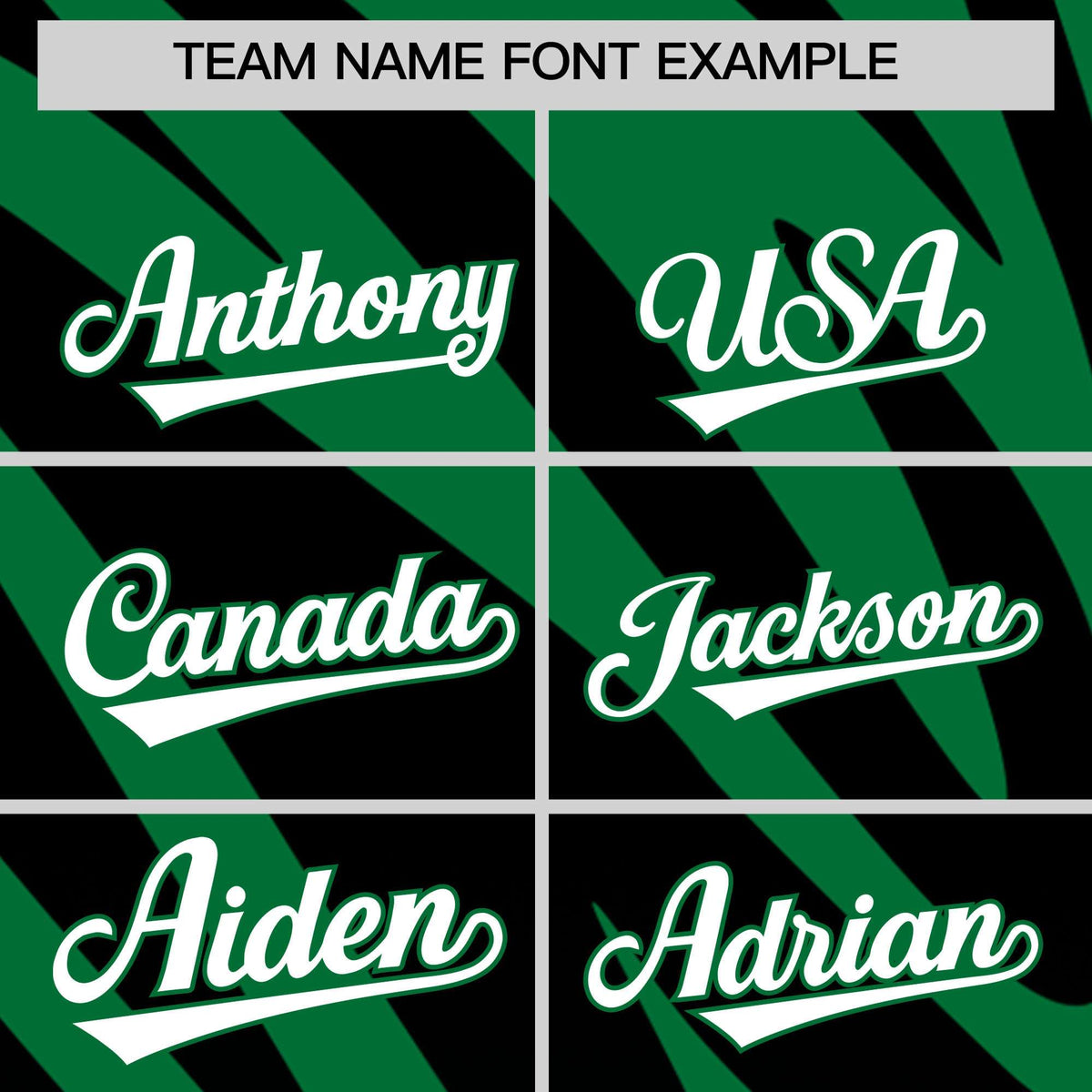 Custom Kelly Green Black Tiger Stripe Gradient Animal Print Personalized Team Shirt Baseball Jersey Limited