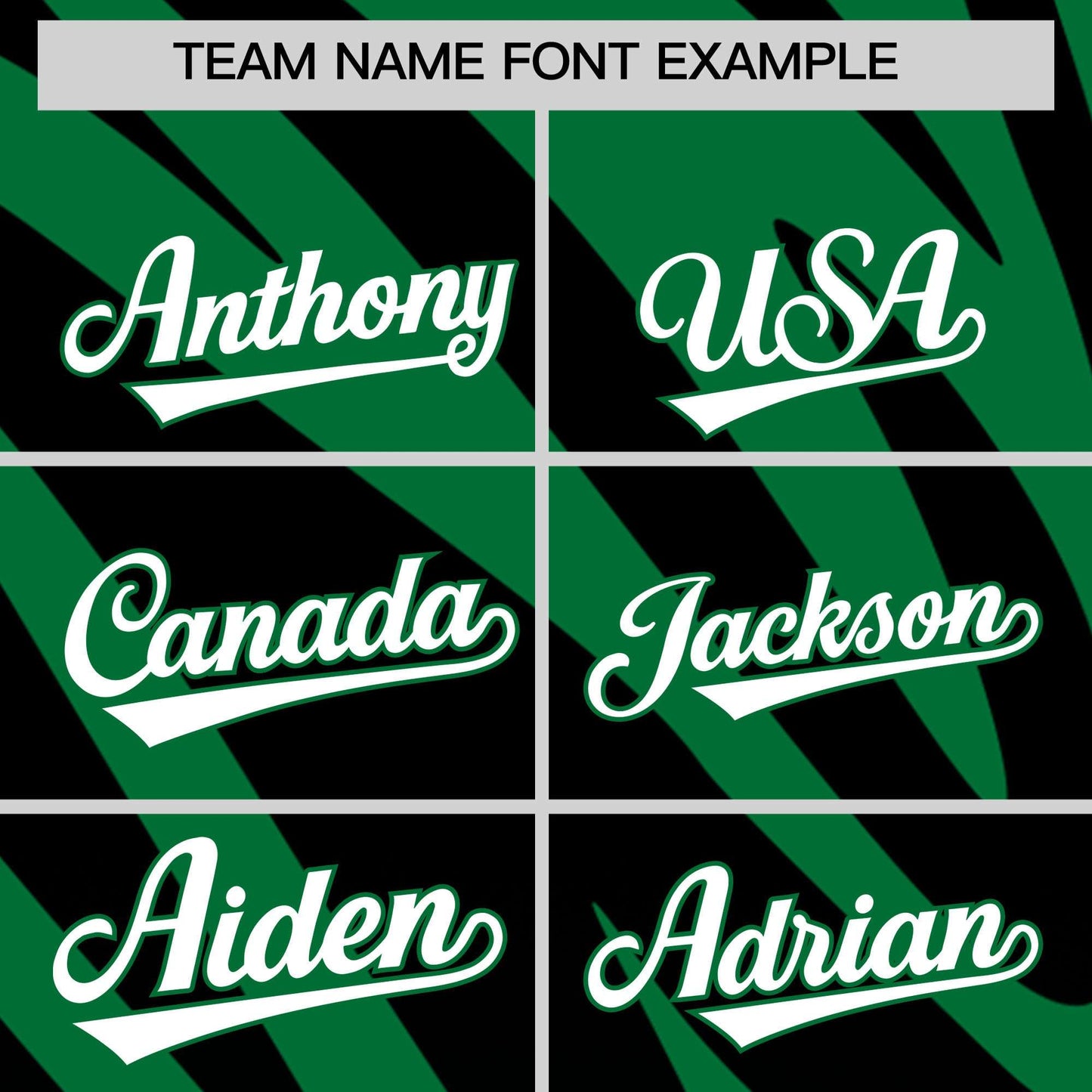 Custom Kelly Green Black Tiger Stripe Gradient Animal Print Personalized Team Shirt Baseball Jersey Limited