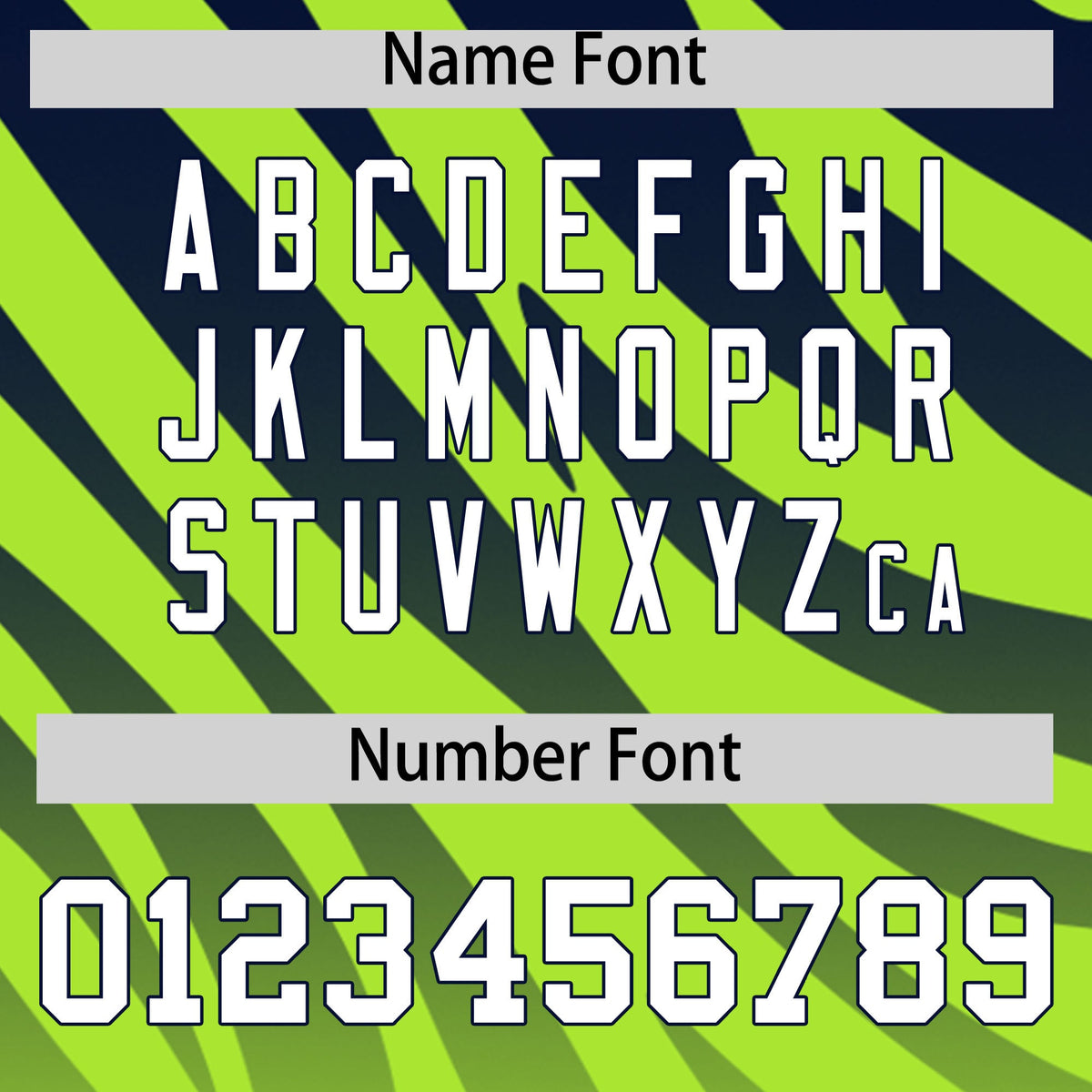 Custom Neon Green Navy Tiger Stripe Gradient Animal Print Personalized Team Shirt Baseball Jersey Limited