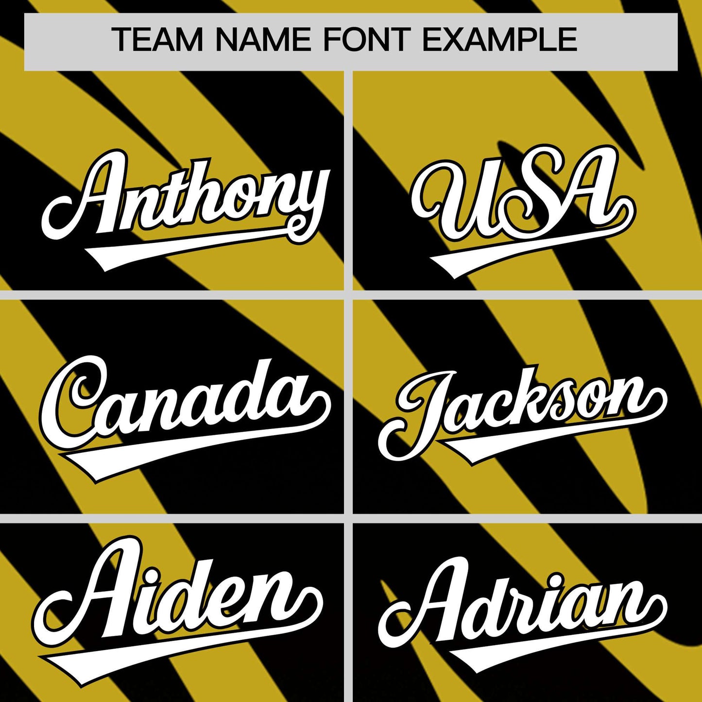 Custom Black Old Gold Tiger Stripe Gradient Animal Print Personalized Team Shirt Baseball Jersey Limited