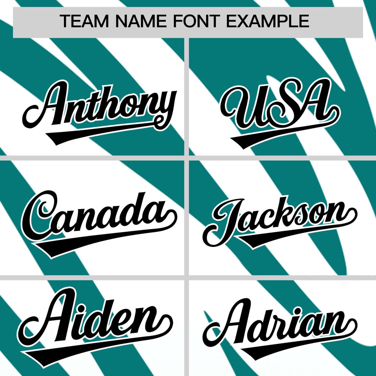 Custom Aqua White Tiger Stripe Gradient Animal Print Personalized Team Shirt Baseball Jersey Limited