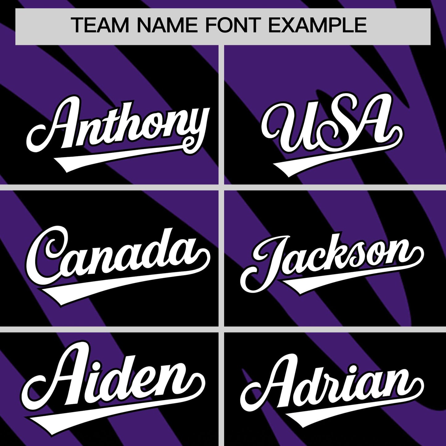 Custom Black Purple Tiger Stripe Gradient Animal Print Personalized Team Shirt Baseball Jersey Limited