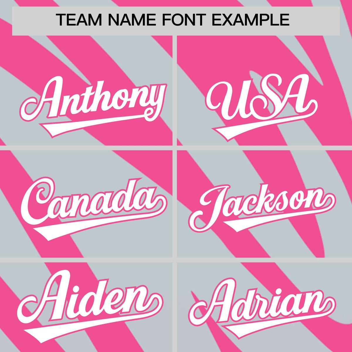 Custom Pink Silver Tiger Stripe Gradient Animal Print Personalized Team Shirt Baseball Jersey Limited