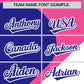 Custom Pink Royal-White Color Block Personalized Half Heart Pattern Authentic Baseball Jersey Limited