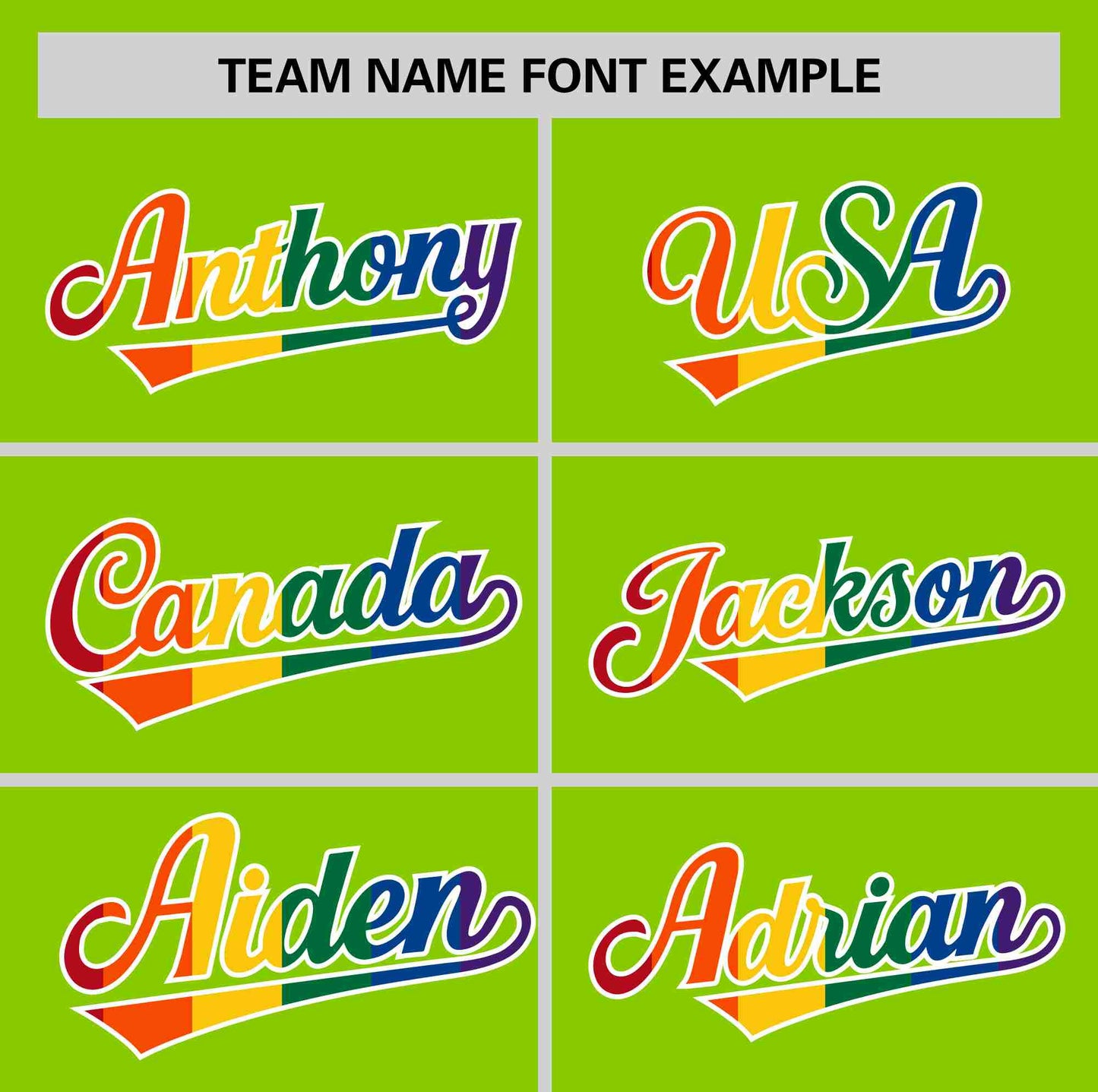 Custom Neon Green LGBT Rainbow For Pride Month Classic Style Authentic Baseball Jersey Limited