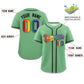 Custom Light Green LGBT Rainbow For Pride Month Classic Style Authentic Baseball Jersey Limited