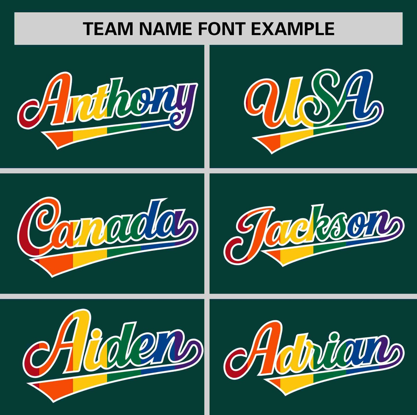 Custom Midnight Green LGBT Rainbow For Pride Month Classic Style Authentic Baseball Jersey Limited
