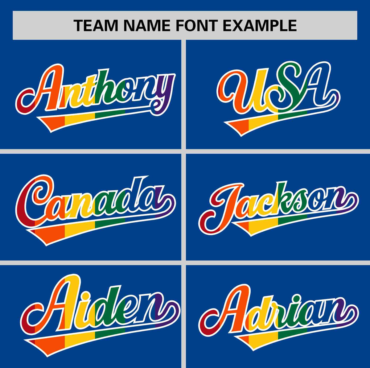 Custom Royal LGBT Rainbow For Pride Month Classic Style Authentic Baseball Jersey Limited