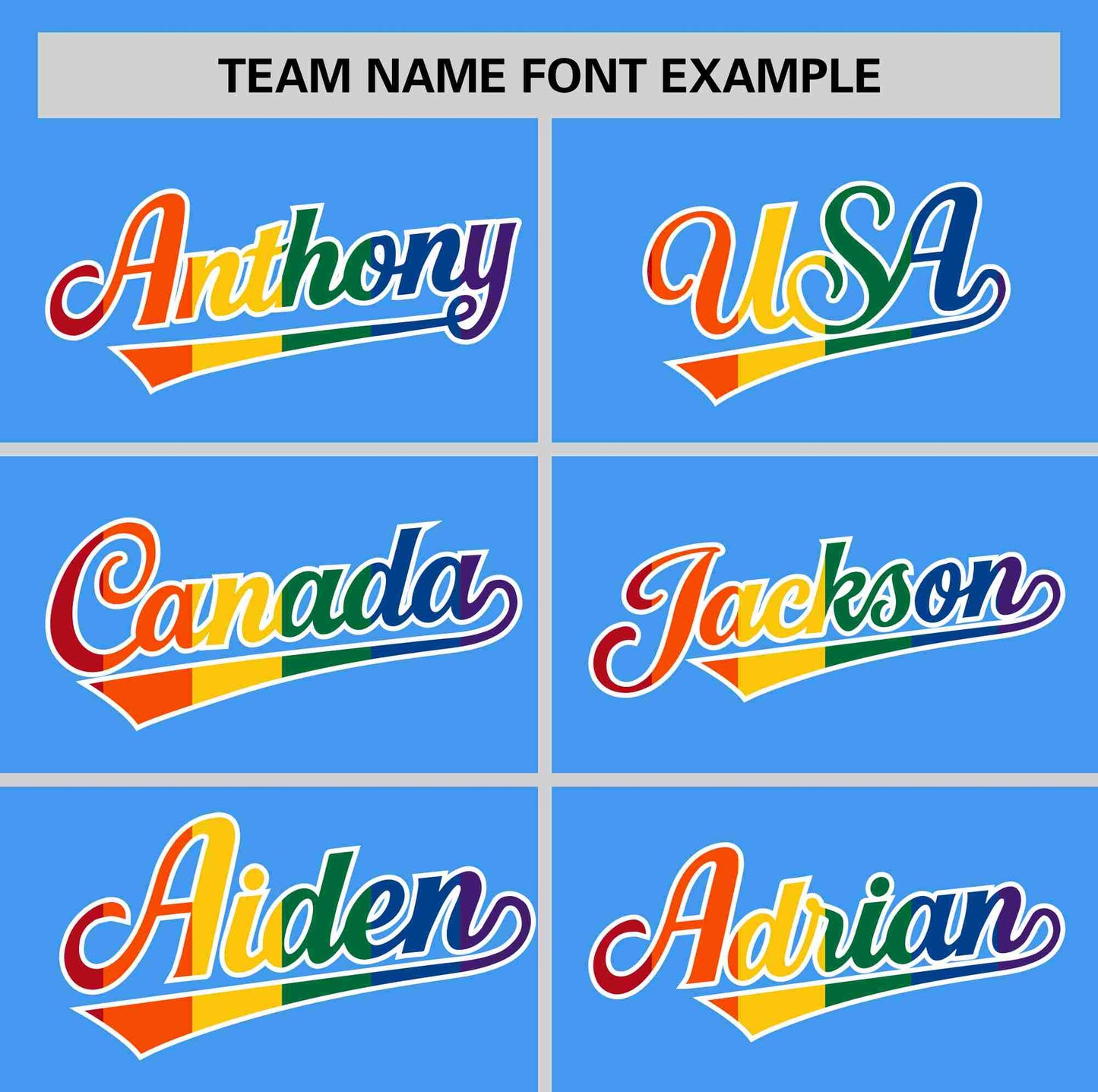 Custom Powder Blue LGBT Rainbow For Pride Month Classic Style Authentic Baseball Jersey Limited