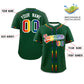 Custom Green LGBT Rainbow For Pride Month Classic Style Authentic Baseball Jersey Limited
