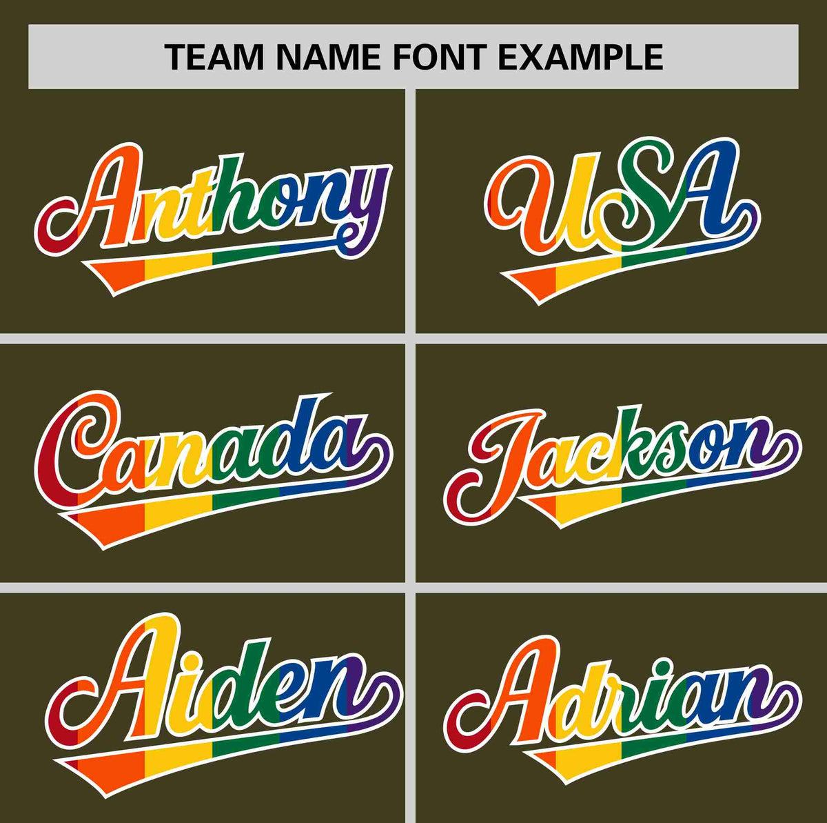 Custom Olive LGBT Rainbow For Pride Month Classic Style Authentic Baseball Jersey Limited