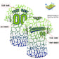 Custom Neon Green Royal Giraffe Graffiti Pattern Authentic Baseball Jersey Limited