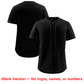 Custom Black Classic Solid Color Personalized Baseball Jersey Limited