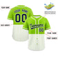 Custom Neon Green White Personalized Half Stripe Design Authentic Baseball Jersey Limited