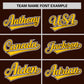 Custom Brown Gold Personalized Half Stripe Design Authentic Baseball Jersey Limited