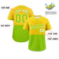 Custom Gold Neon Green Personalized Half Stripe Design Authentic Baseball Jersey Limited