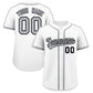 Custom White Gray Personalized Classic Authentic Baseball Jersey