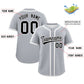 Custom Gray White Personalized Classic Authentic Baseball Jersey Limited