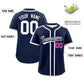 Custom Navy White Personalized Classic Authentic Baseball Jersey Limited
