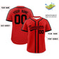 Custom Red Black Personalized Classic Authentic Baseball Jersey Limited