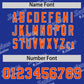 Custom Royal Orange Full Button Text Graffiti Pattern Authentic Baseball Jersey Limited