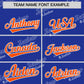 Custom Royal Orange Full Button Text Graffiti Pattern Authentic Baseball Jersey Limited