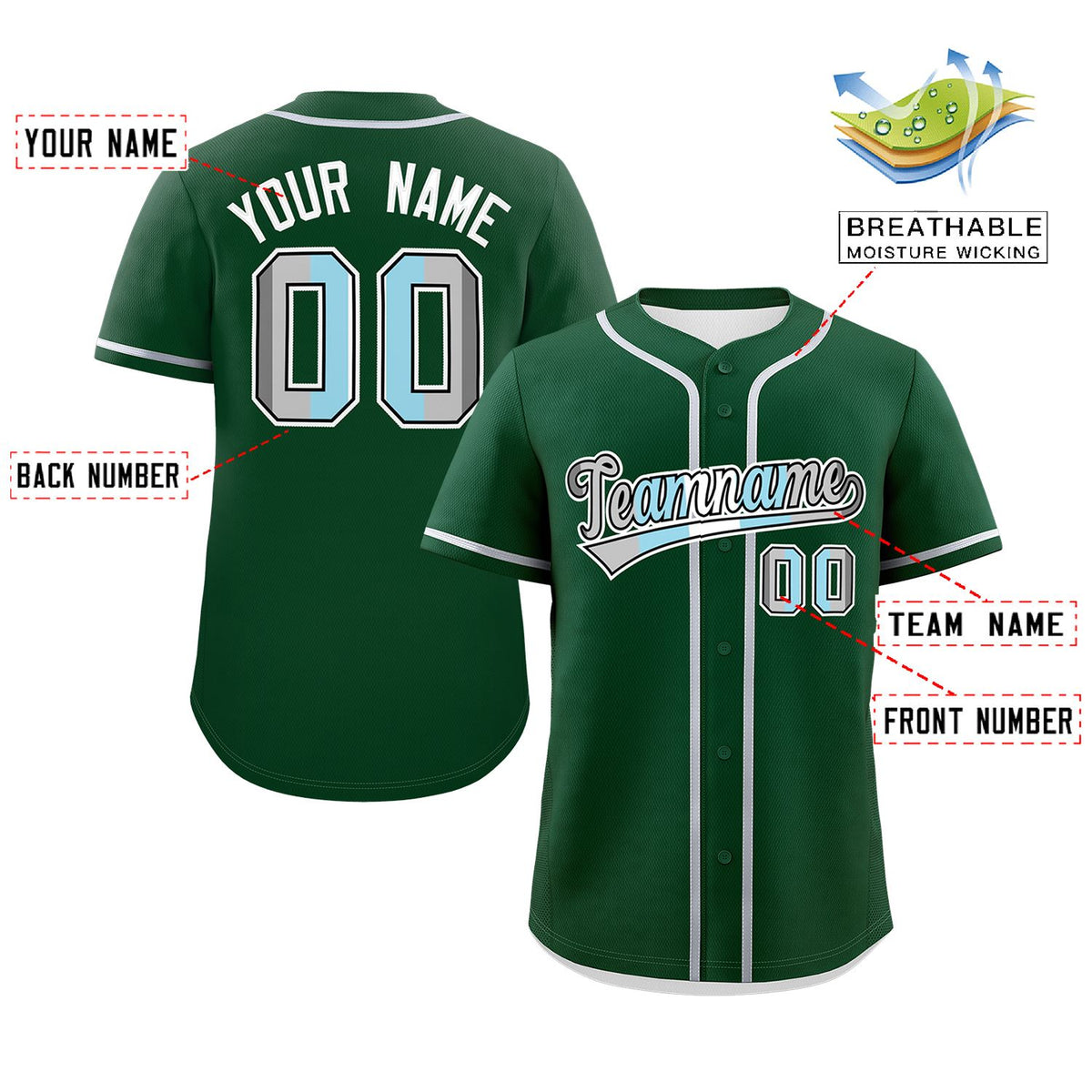Custom Green Demiboy For Pride Month Classic Style Authentic Baseball Jersey Limited