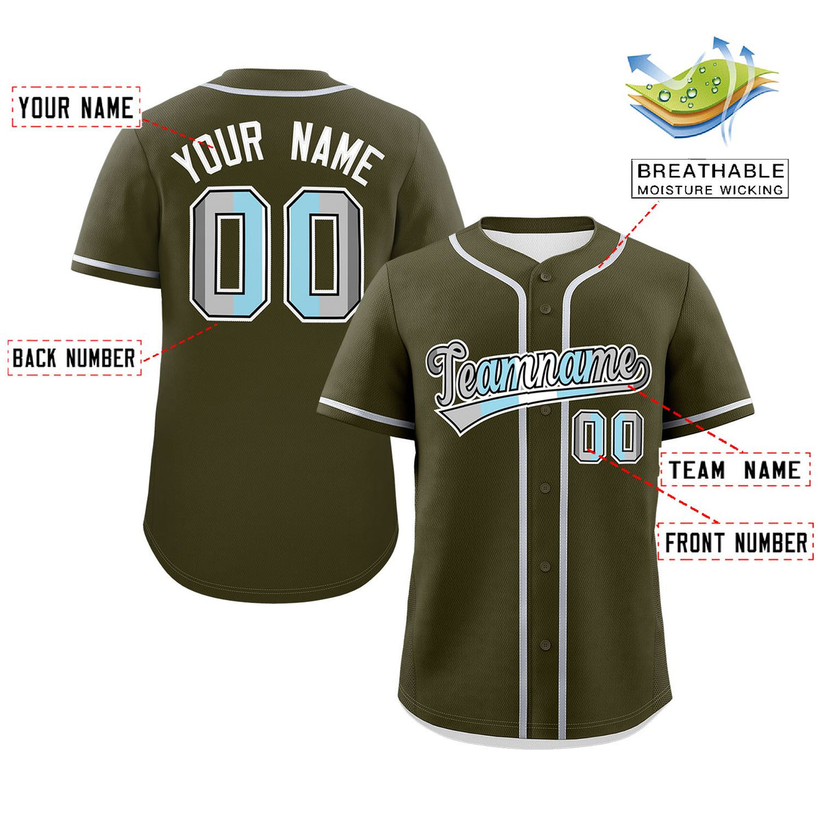 Custom Olive Demiboy For Pride Month Classic Style Authentic Baseball Jersey Limited