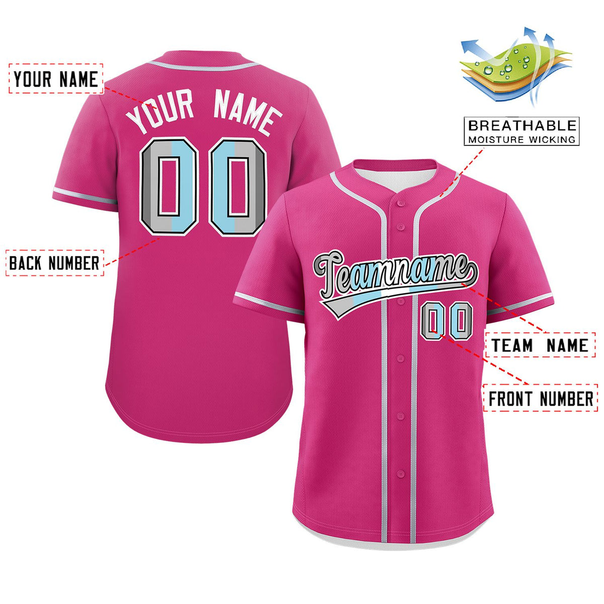 Custom Rose Red Demiboy For Pride Month Classic Style Authentic Baseball Jersey Limited