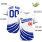 Custom White Royal Wind Mark Graffiti Pattern Authentic Baseball Jersey Limited