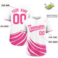 Custom White Pink Wind Mark Graffiti Pattern Authentic Baseball Jersey Limited