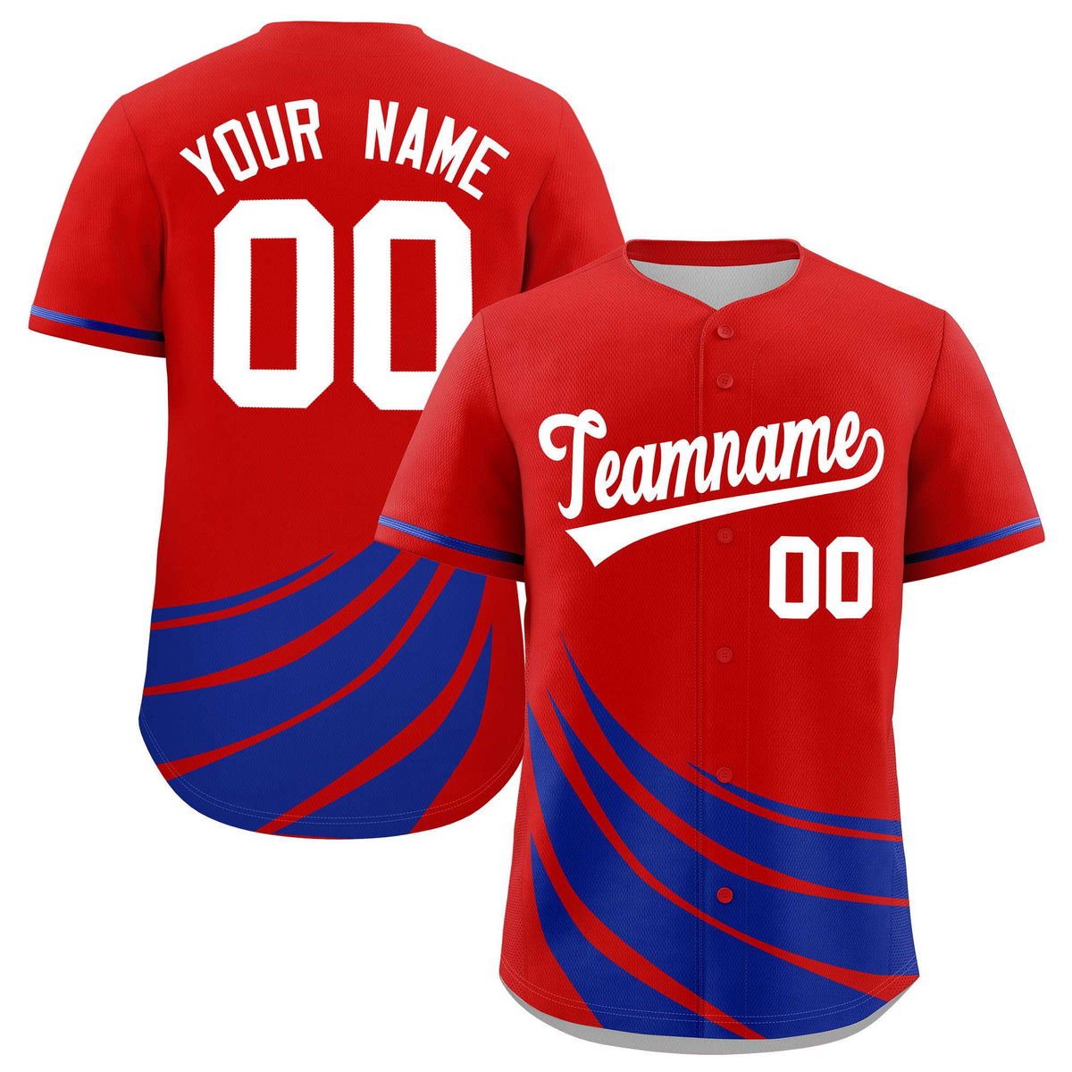 Custom Red Royal Wind Mark Graffiti Pattern Authentic Baseball Jersey