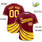 Custom Crimson Yellow Wind Mark Graffiti Pattern Authentic Baseball Jersey Limited