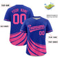 Custom Royal Pink Wind Mark Graffiti Pattern Authentic Baseball Jersey Limited