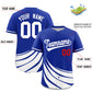 Custom Royal White Wind Mark Graffiti Pattern Authentic Baseball Jersey Limited