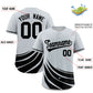 Custom Silver Black Wind Mark Graffiti Pattern Authentic Baseball Jersey Limited