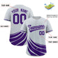 Custom Silver Purple Wind Mark Graffiti Pattern Authentic Baseball Jersey Limited
