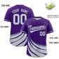 Custom Purple Silver Wind Mark Graffiti Pattern Authentic Baseball Jersey Limited