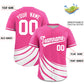 Custom Pink White Wind Mark Graffiti Pattern Authentic Baseball Jersey Limited
