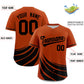 Custom Texas Orange Black Wind Mark Graffiti Pattern Authentic Baseball Jersey Limited