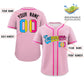 Custom Light Pink Pansexuality For Pride Month Classic Style Authentic Baseball Jersey Limited