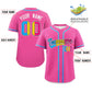 Custom Pink Pansexuality For Pride Month Classic Style Authentic Baseball Jersey Limited