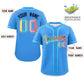 Custom Powder Blue Genderflux For Pride Month Classic Style Authentic Baseball Jersey Limited